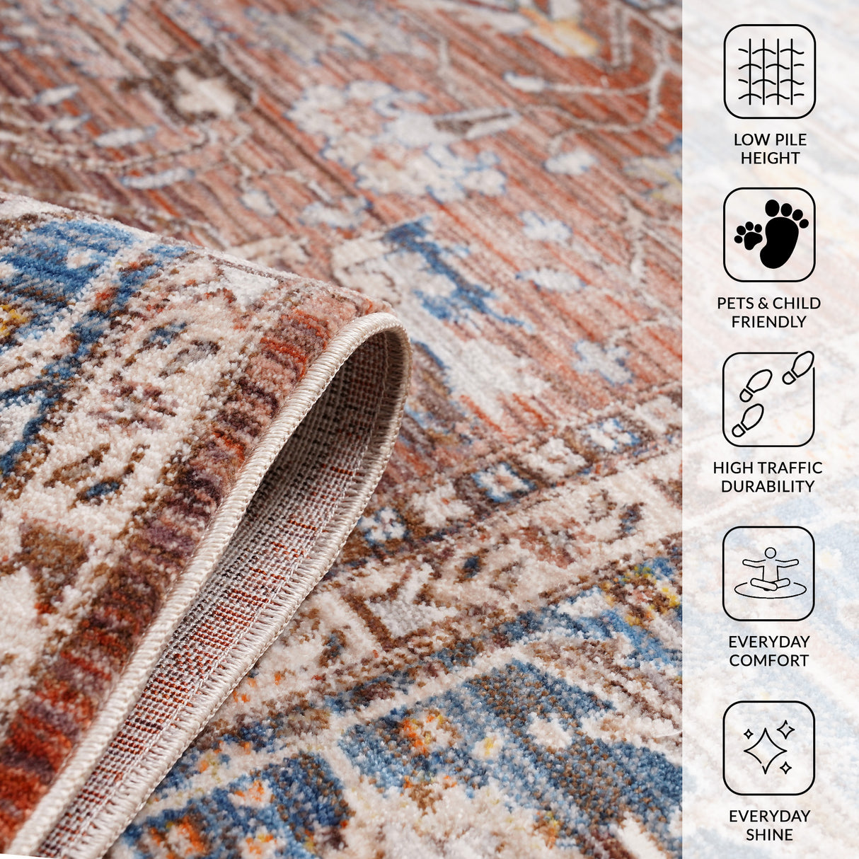 Amer Rugs ARC-3 Arcadia Oriental Design /Navy Area Rug