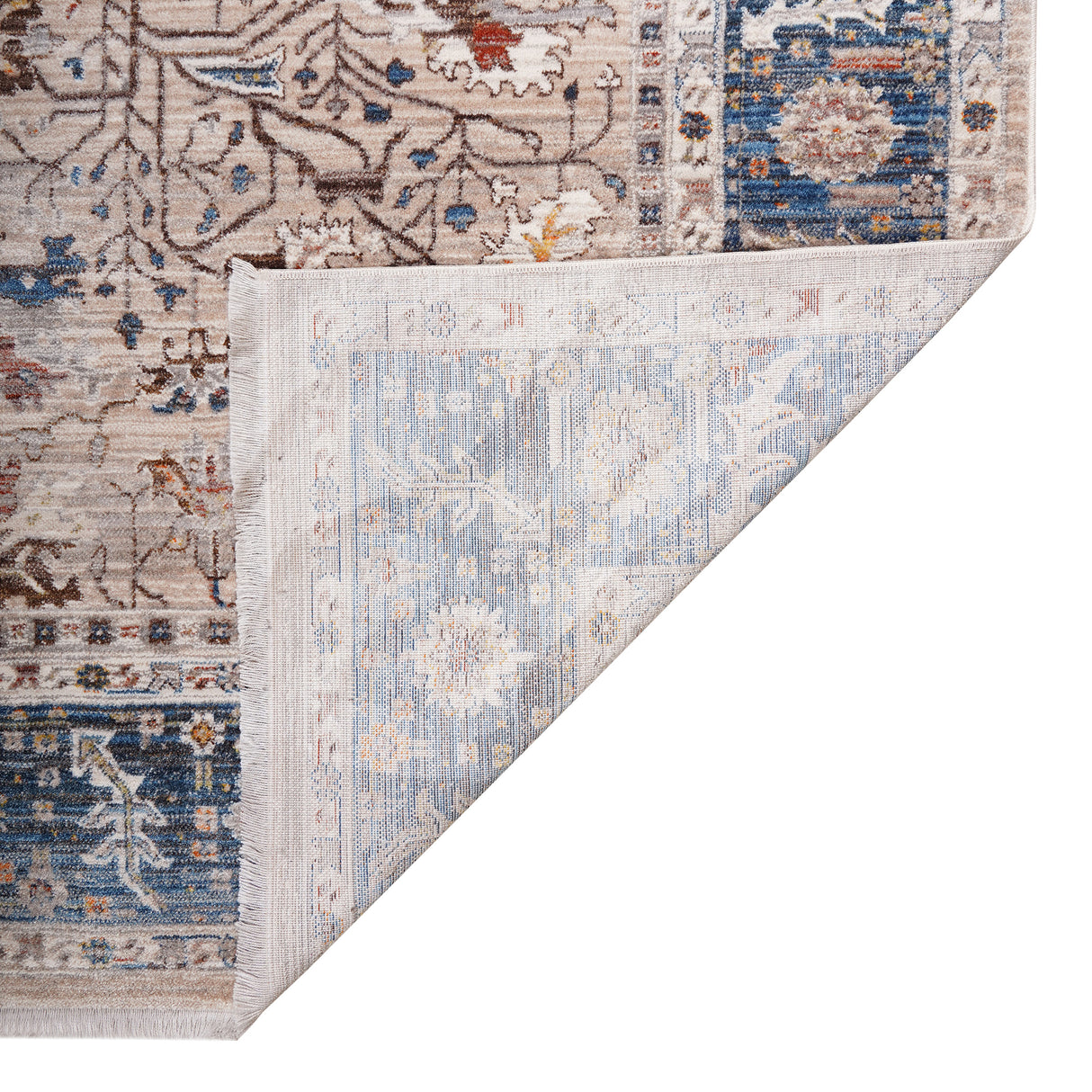 Amer Rugs ARC-4 Arcadia Oriental Design /Navy Runner Rug, 2'7" X 10' Area Rug