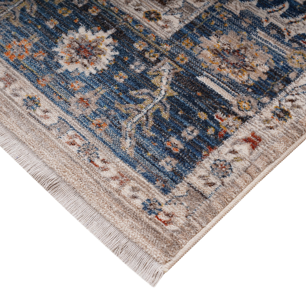 Amer Rugs ARC-4 Arcadia Oriental Design /Navy Runner Rug, 2'7" X 10' Area Rug