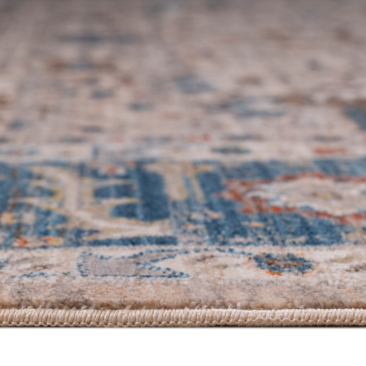 Amer Rugs ARC-4 Arcadia Oriental Design /Navy Runner Rug, 2'7" X 10' Area Rug