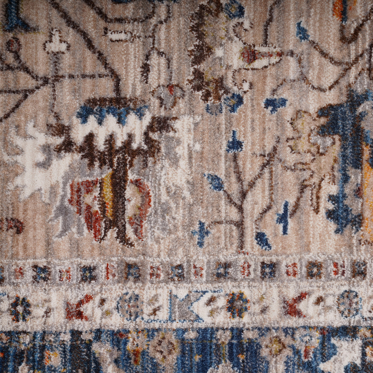 Amer Rugs ARC-4 Arcadia Oriental Design /Navy Runner Rug, 2'7" X 10' Area Rug