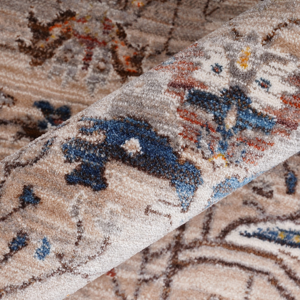 Amer Rugs ARC-4 Arcadia Oriental Design /Navy Runner Rug, 2'7" X 10' Area Rug