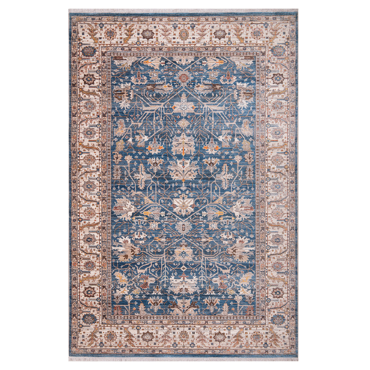 Amer Rugs ARC-5 Arcadia Oriental Design /Ivory Runner Rug, 2'7" X 10' Area Rug
