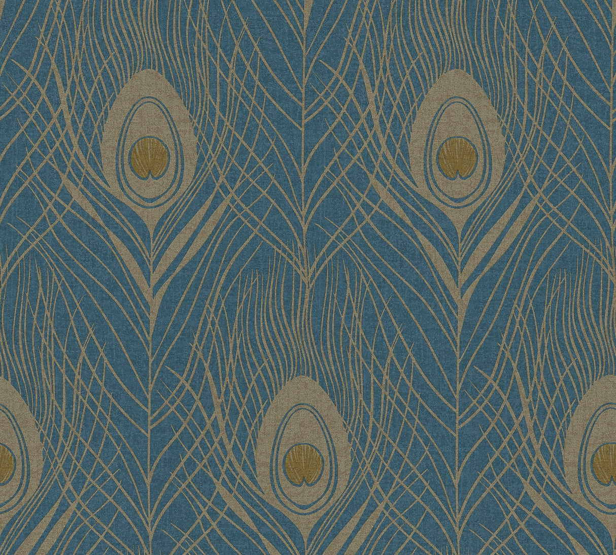 Eade’s Prosperity Blue Feather Wallpaper Blue