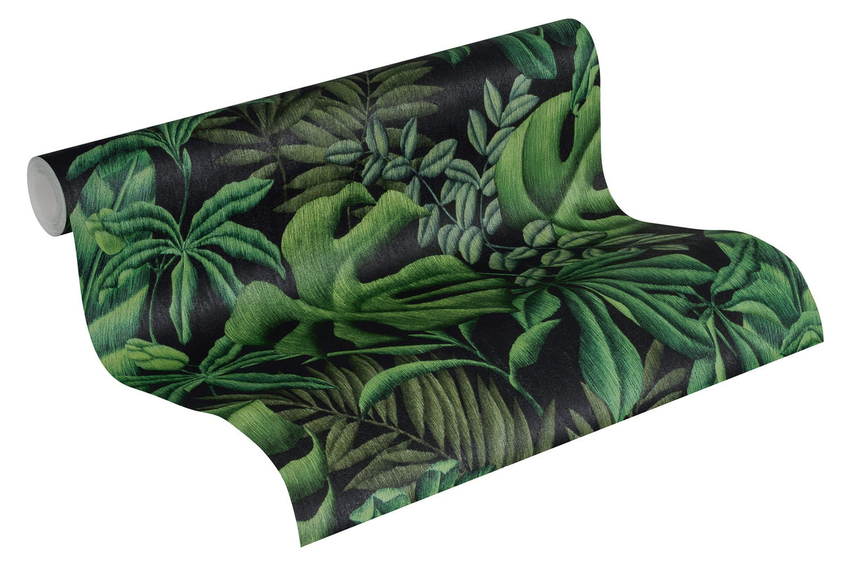 Eade’s Sapo Green Tropical Foliage Wallpaper Green