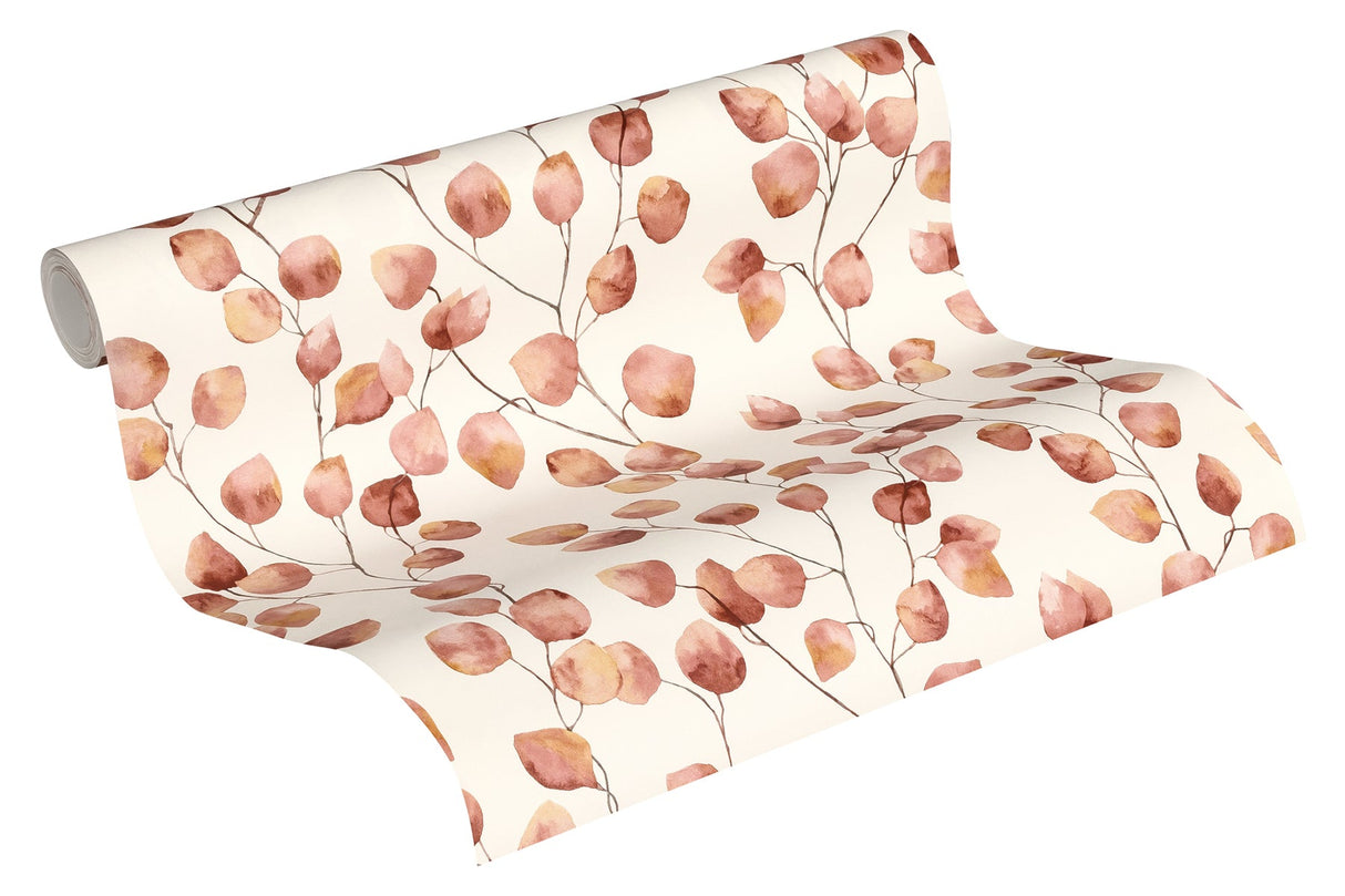 Eade’s Hedera Rust Painterly Vine Wallpaper Rust