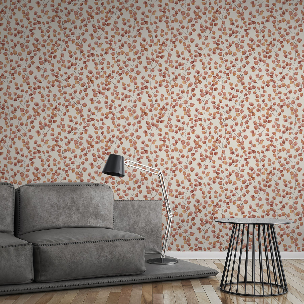 Eade’s Hedera Rust Painterly Vine Wallpaper Rust
