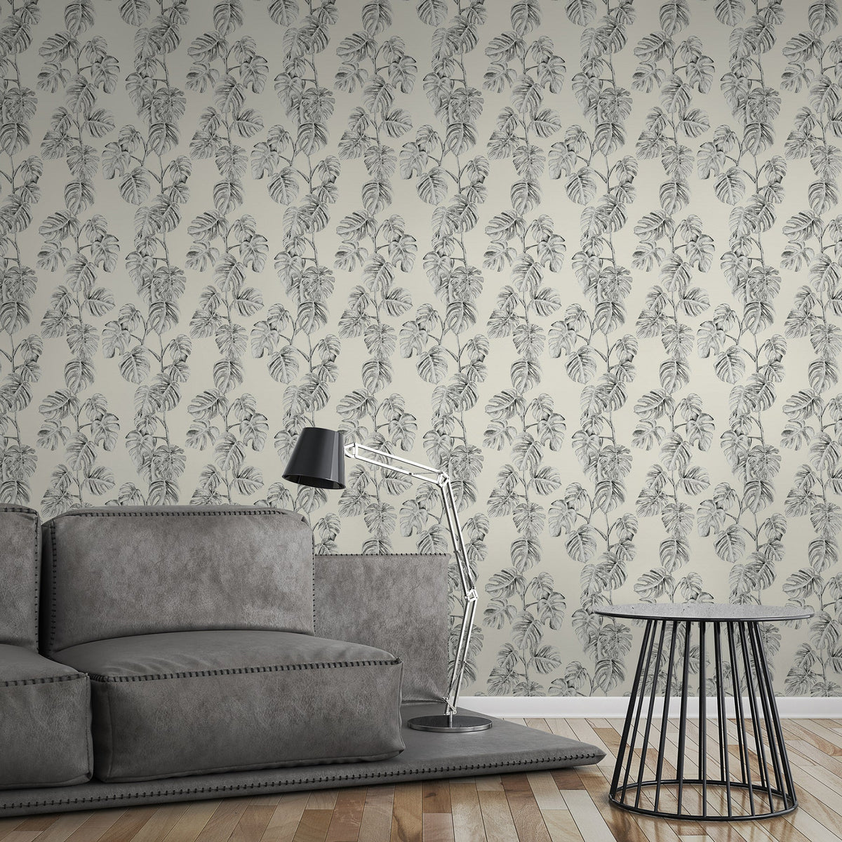 Eade’s Ayutla Black Tropical Frond Wallpaper Black