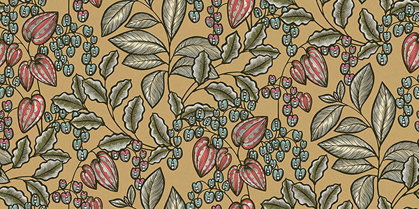 Eade’s Leif Mustard Vine Trail Wallpaper Mustard