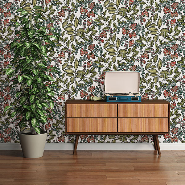 Eade’s Leif White Vine Trail Wallpaper White