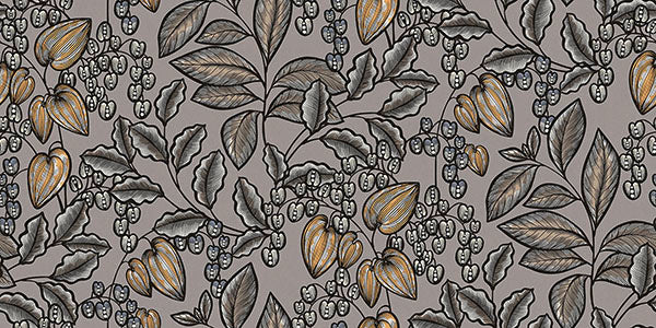 Eade’s Leif Grey Vine Trail Wallpaper Grey