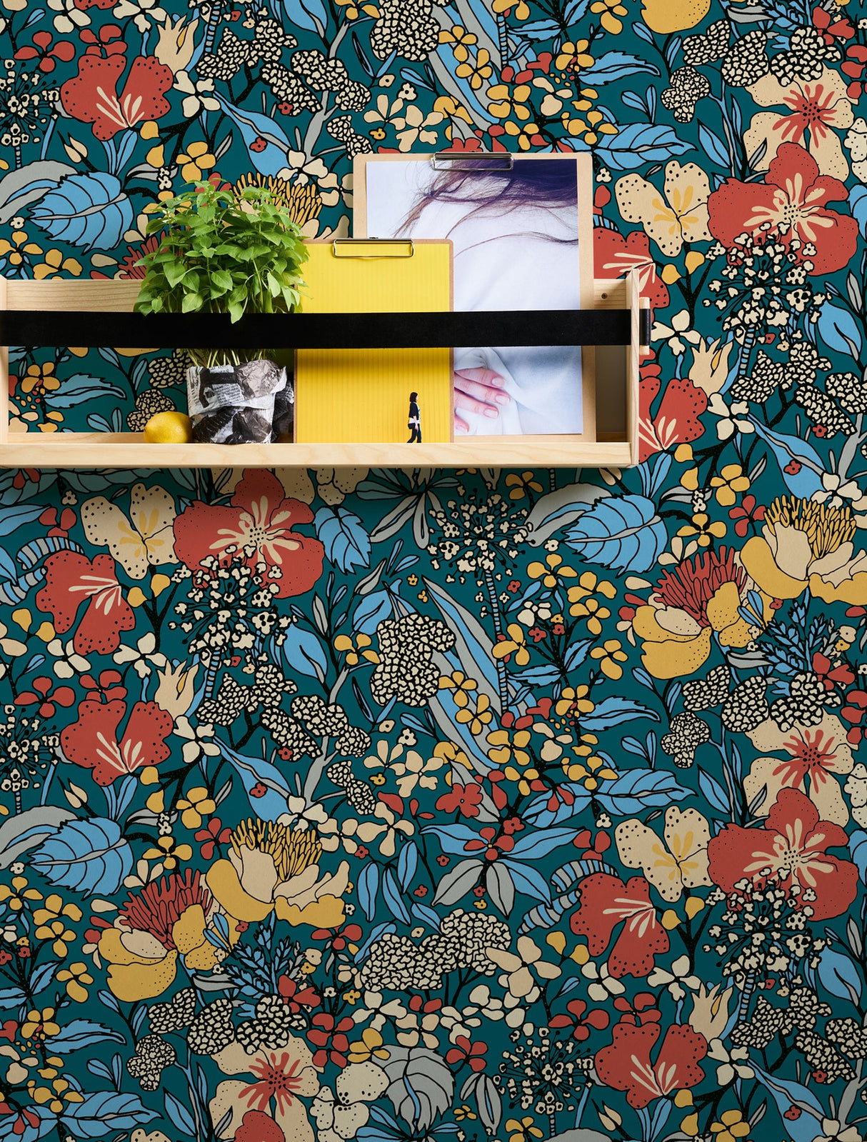 Eade’s Zetta Blue Floral Riot Wallpaper Blue