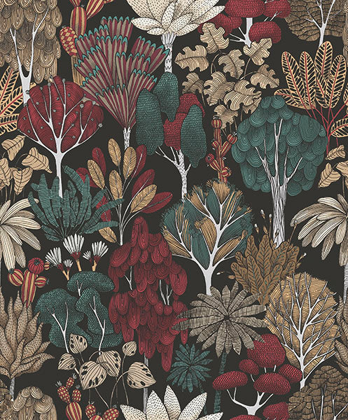 Eade’s Idris Black Forest Wallpaper Black