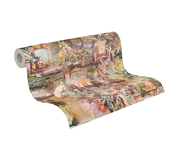 Eade’s Fenmore Olive Indian Safari Wallpaper Olive