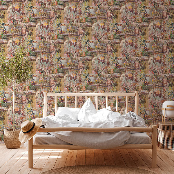 Eade’s Fenmore Olive Indian Safari Wallpaper Olive