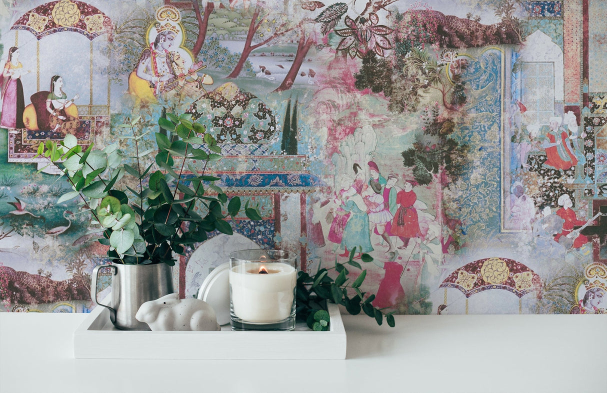 Eade’s Fenmore Light Blue Indian Safari Wallpaper Light Blue