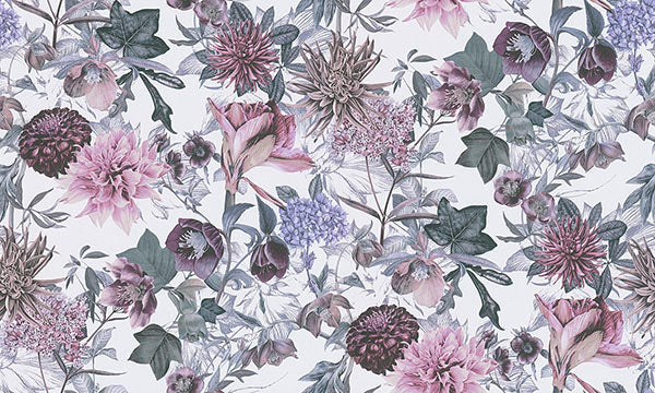 Eade’s Althea Lavender Flower Garden Wallpaper Lavender