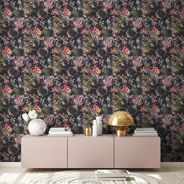 Eade’s Hollis Navy Tropical Wallpaper Navy
