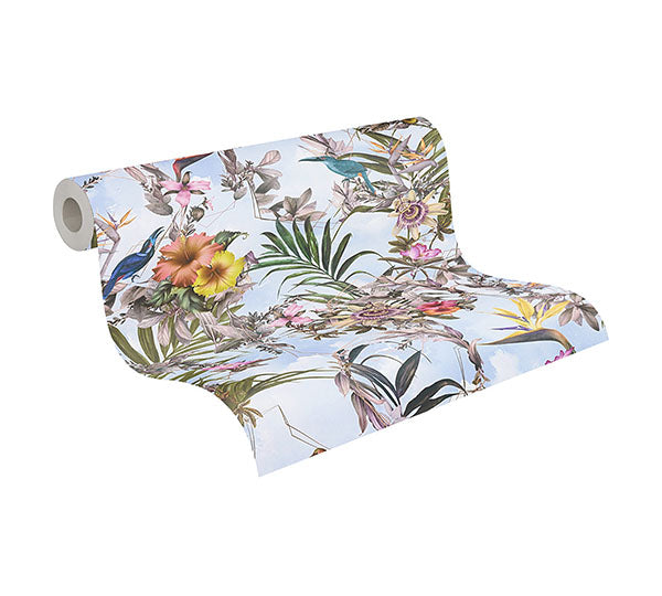 Eade’s Hollis Sky Blue Tropical Wallpaper Sky Blue