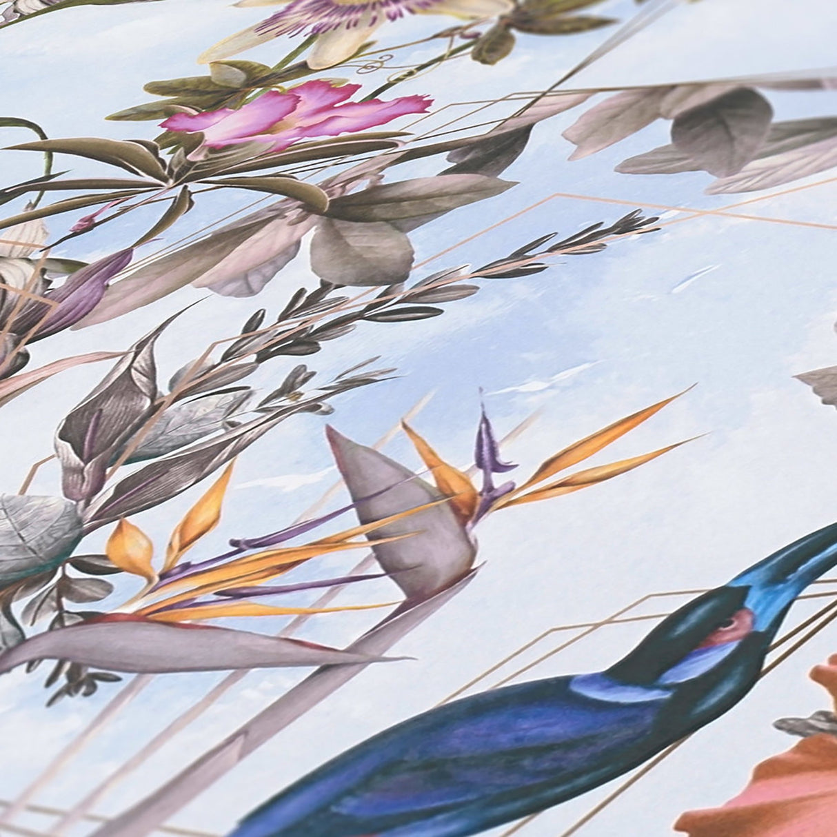 Eade’s Hollis Sky Blue Tropical Wallpaper Sky Blue