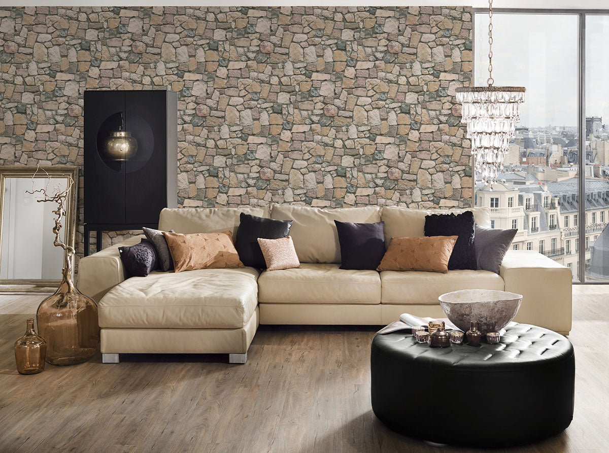 Eade’s Morris Neutral Natural Stone Wallpaper Neutral