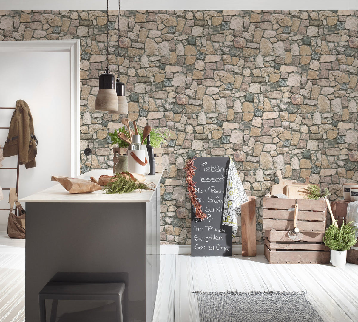 Eade’s Morris Neutral Natural Stone Wallpaper Neutral