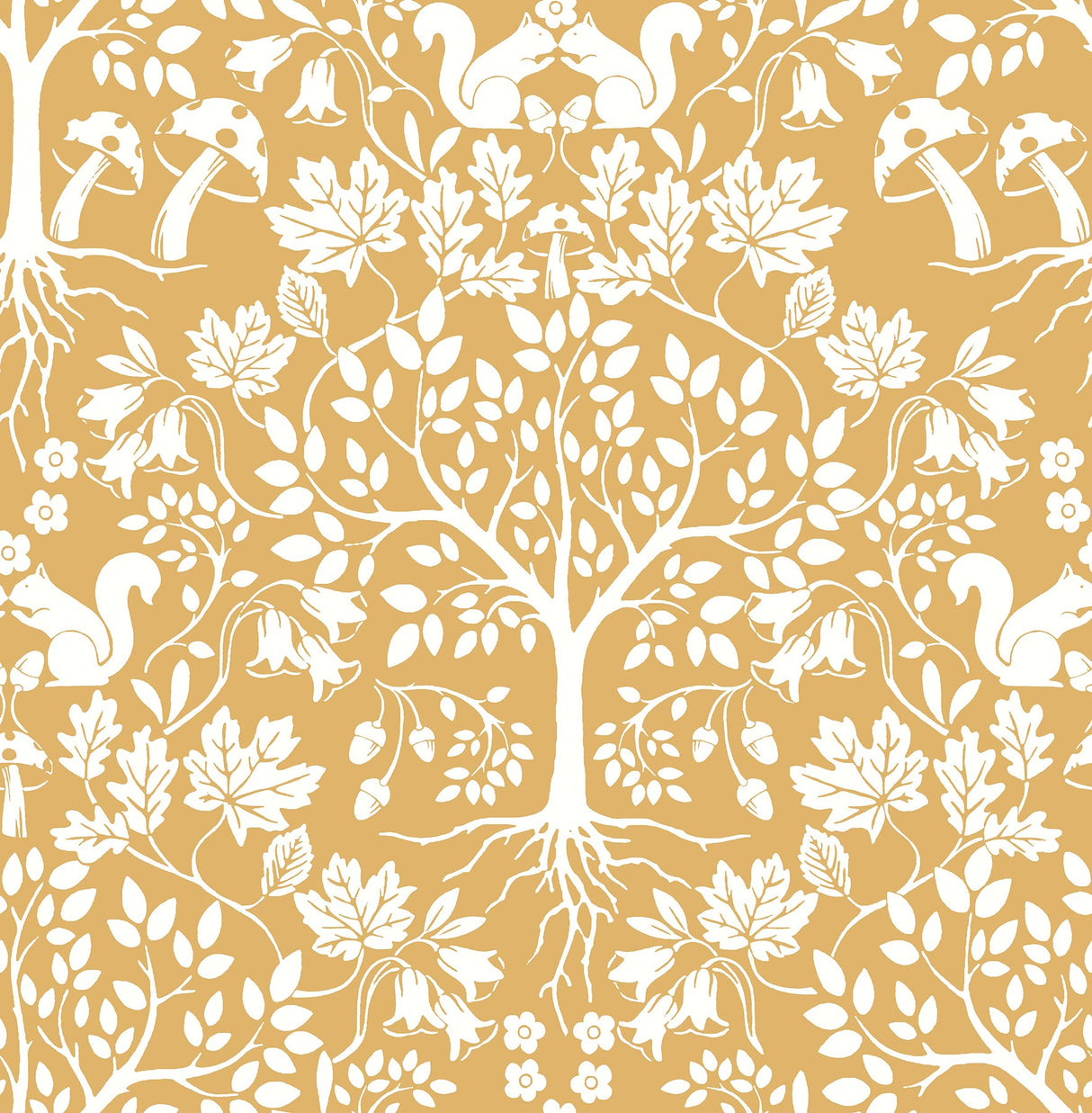 A-Street Prints AST3776 Leo Yellow Tree Wallpaper