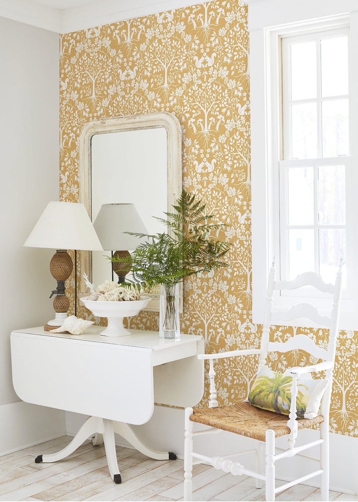 A-Street Prints AST3776 Leo Yellow Tree Wallpaper