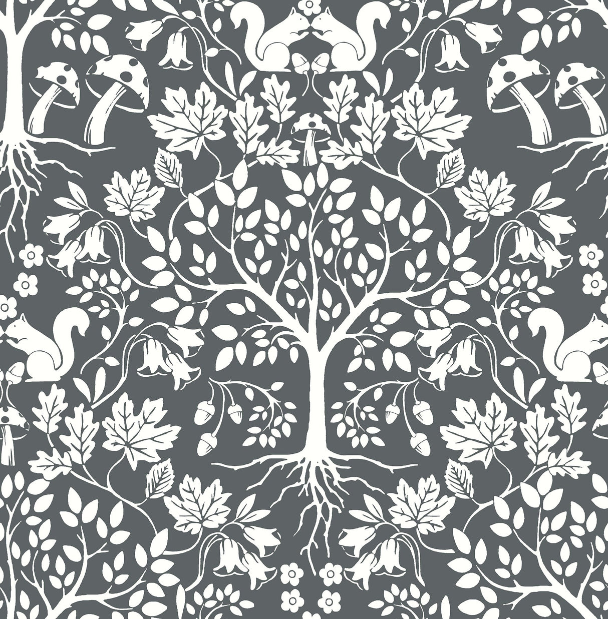 A-Street Prints AST3777 Leo Grey Tree Wallpaper