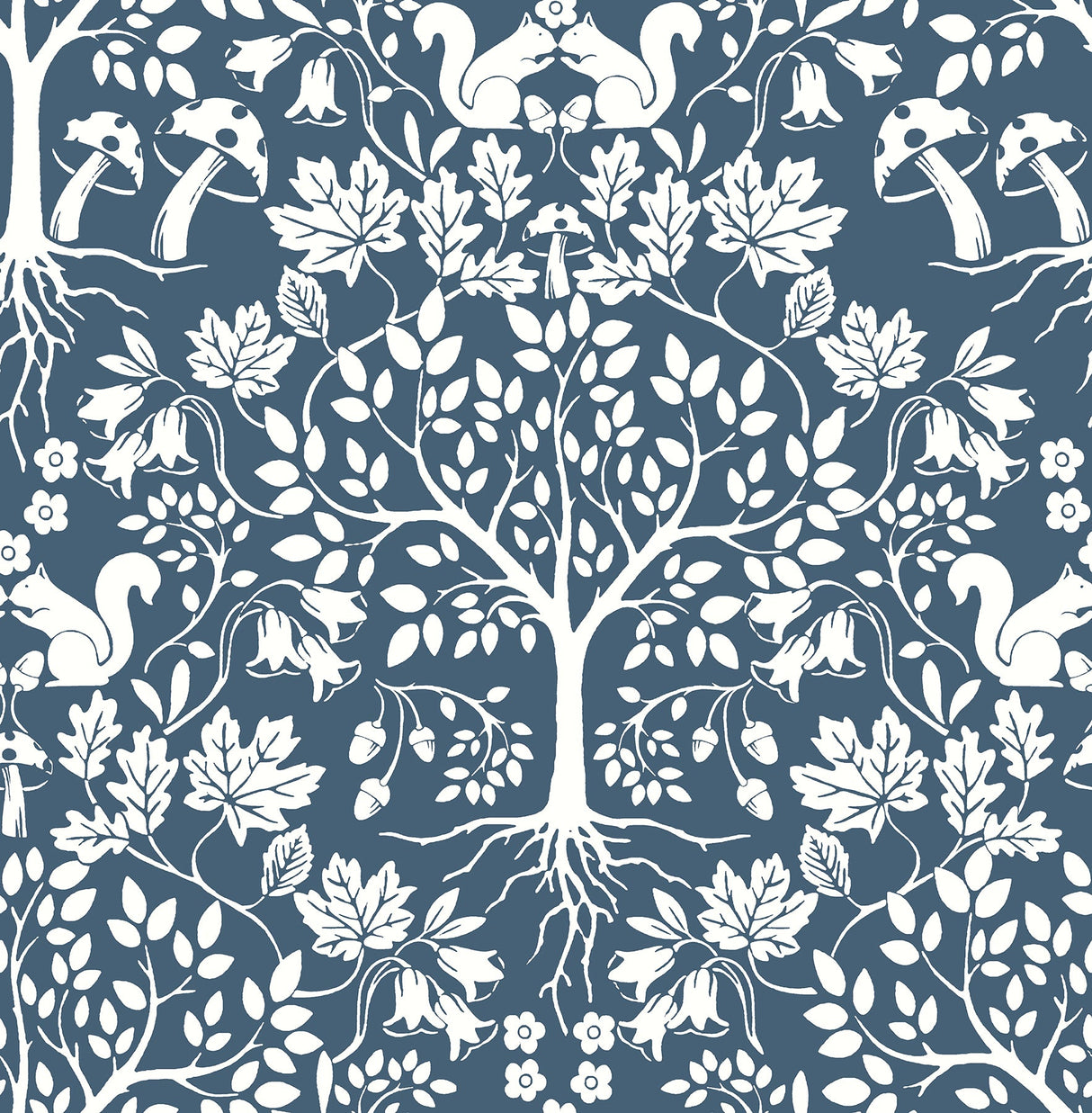 A-Street Prints AST3778 Leo Navy Tree Wallpaper