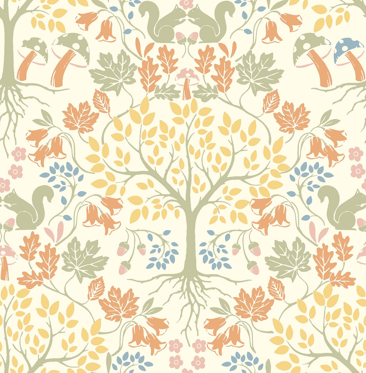 A-Street Prints AST3780 Leo Cream Tree Wallpaper