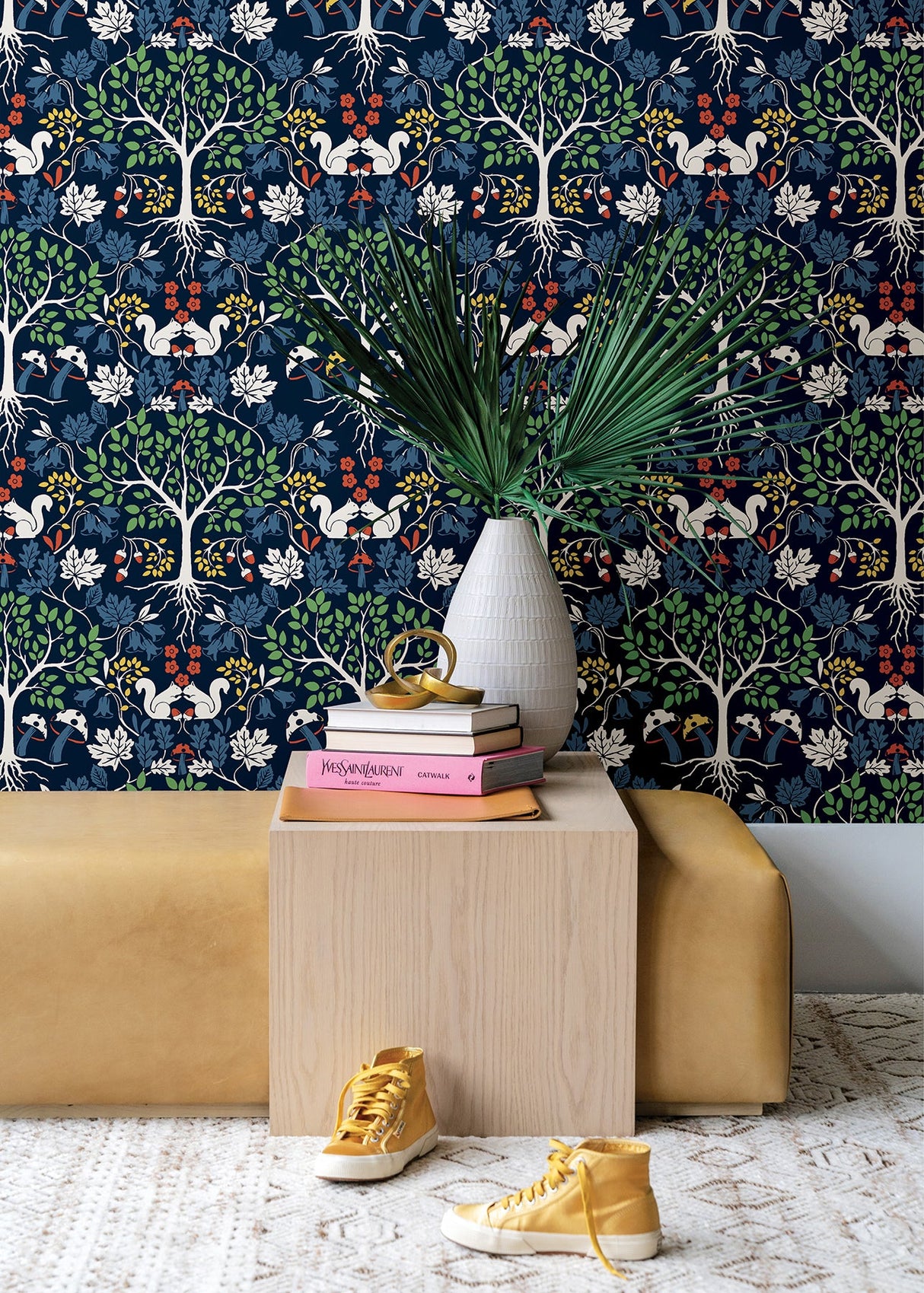 A-Street Prints AST3781 Leo Blueberry Tree Wallpaper