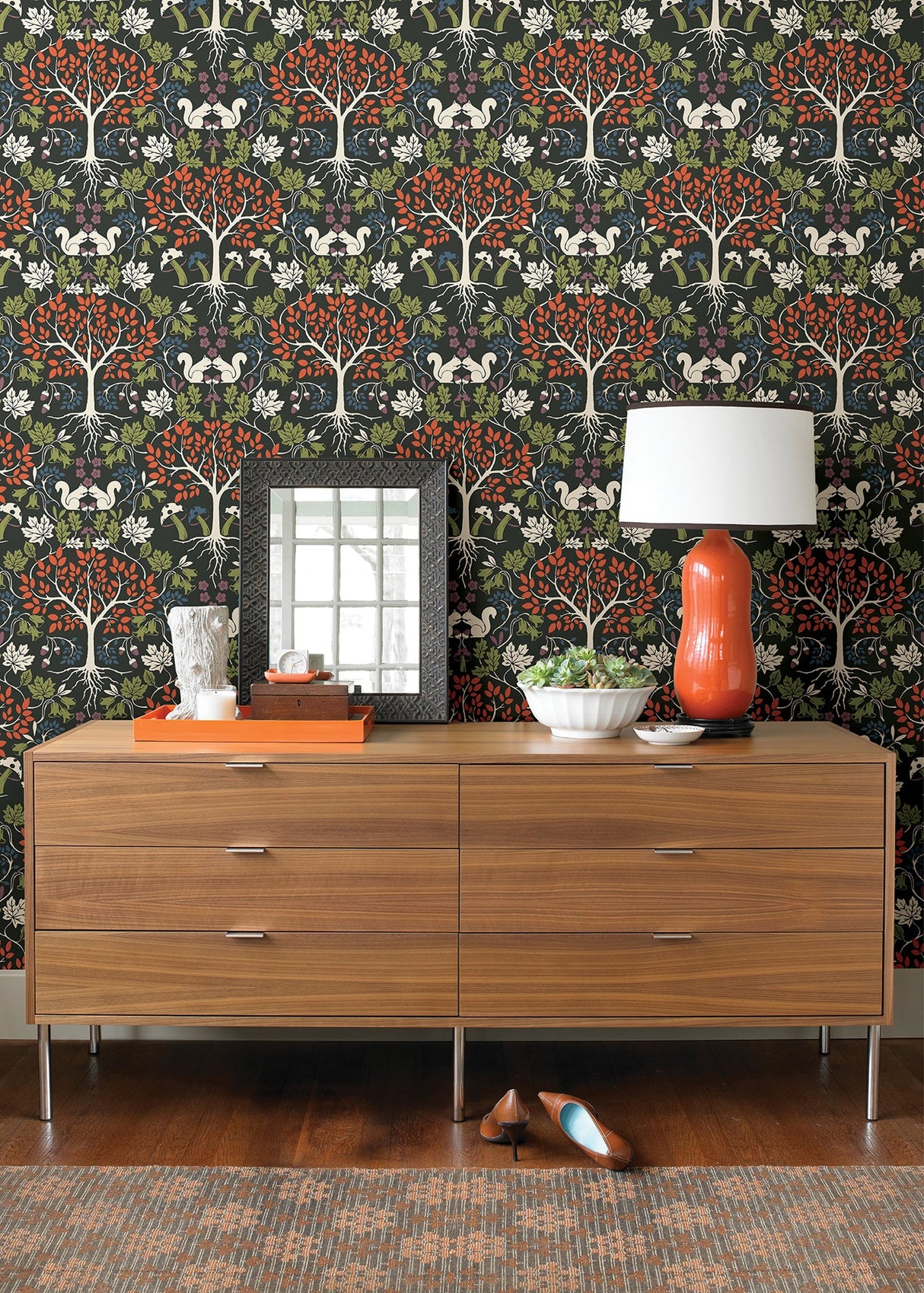 A-Street Prints AST3782 Leo Black Tree Wallpaper