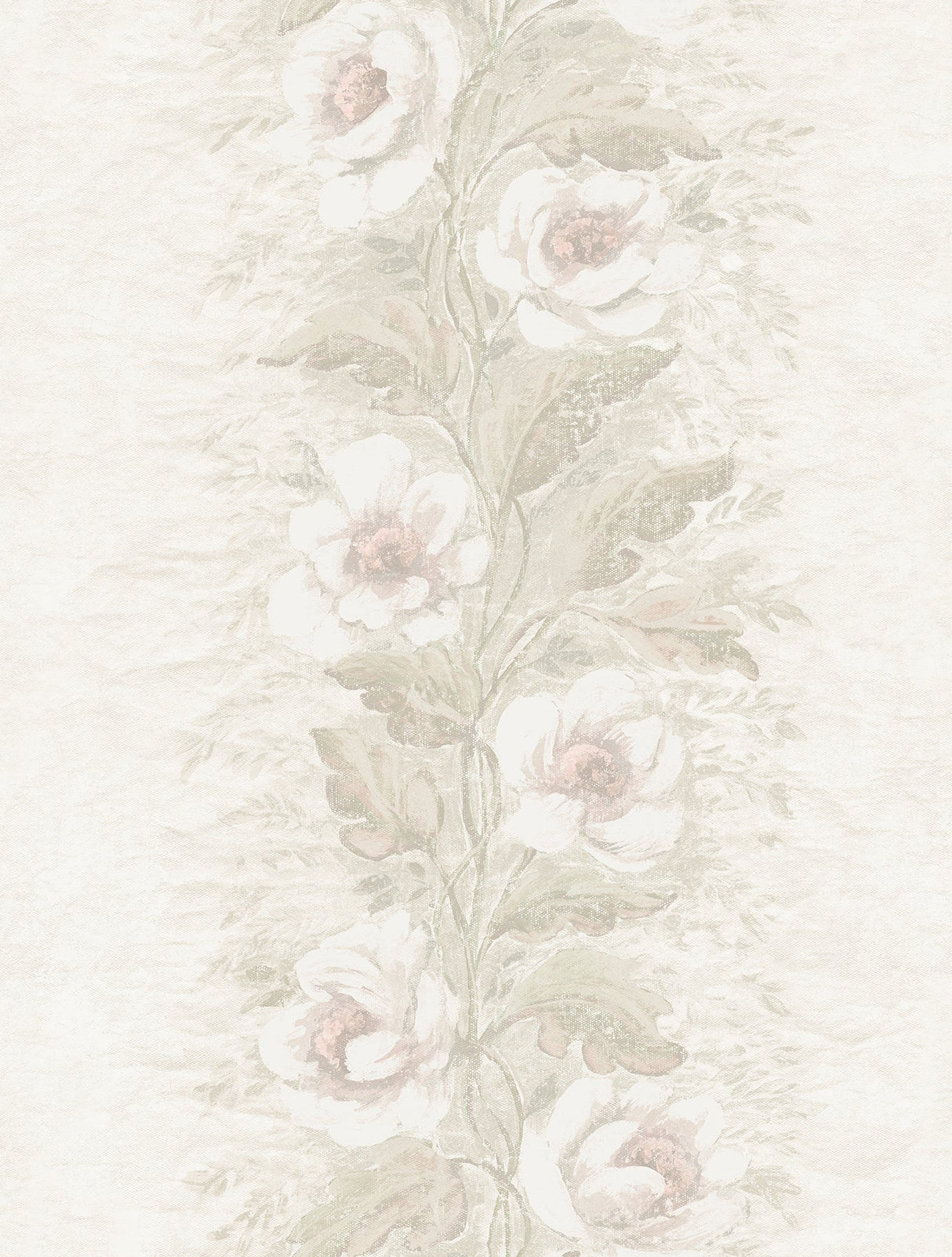 A-Street Prints AST4068 Dutch Garland Blush Gardenia Stripe Wallpaper