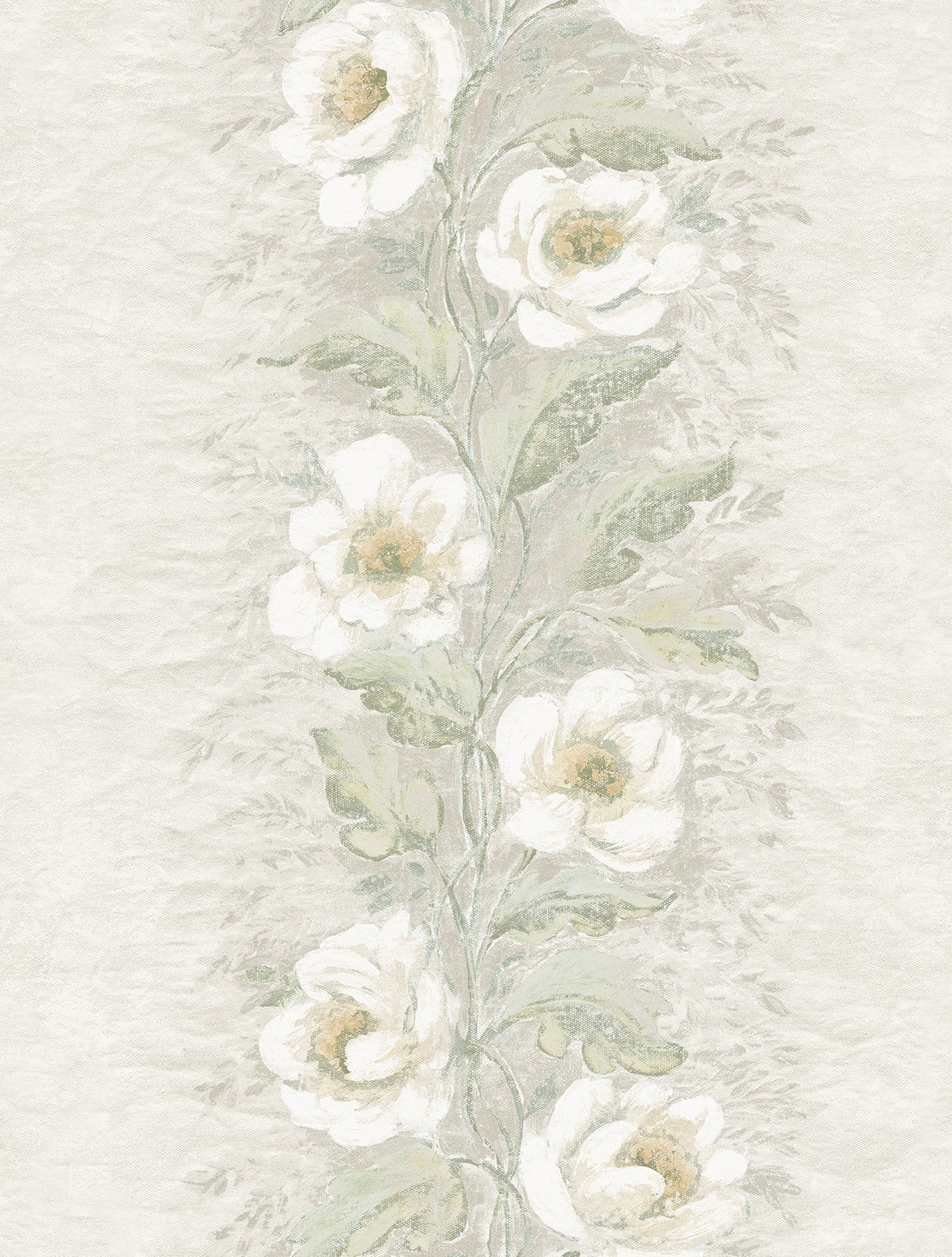 A-Street Prints AST4069 Dutch Garland Timeless Grey Gardenia Stripe Wallpaper