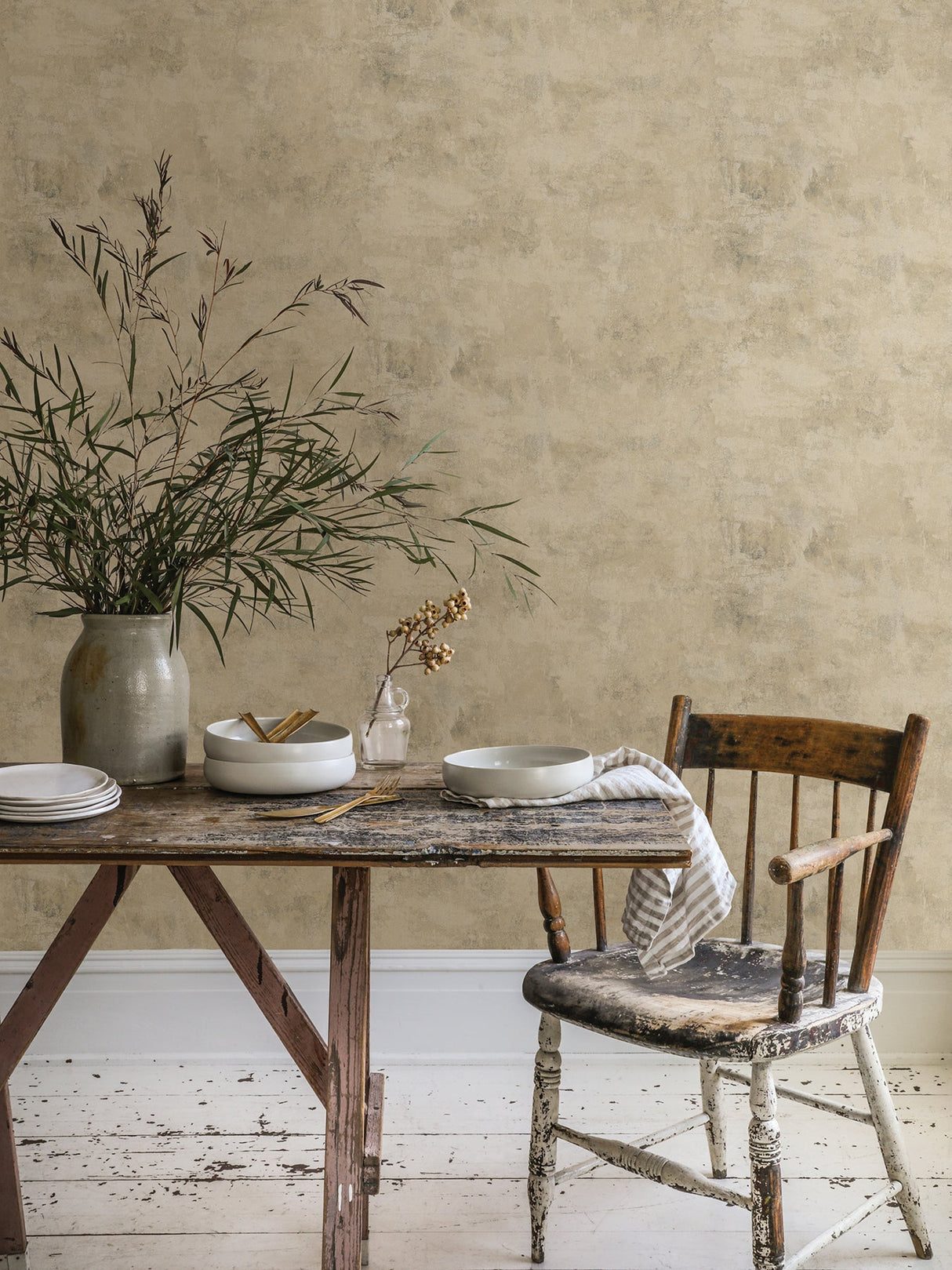 A-Street Prints AST4070 Artisan Plaster Natural Neutral Texture Wallpaper