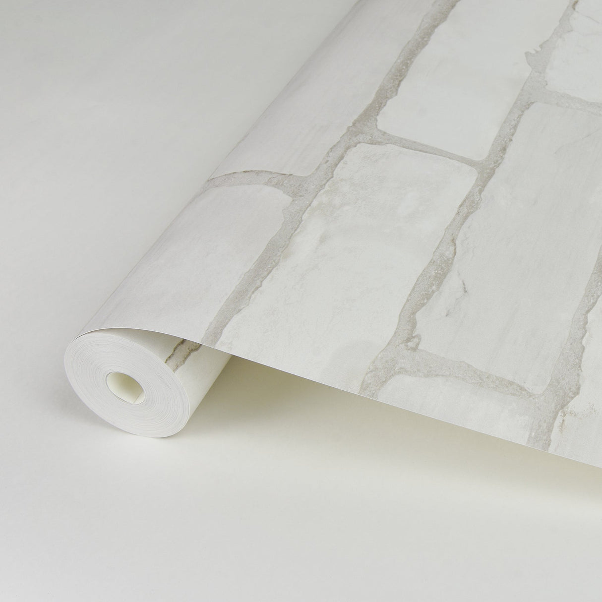 A-Street Prints AST4075 Limewashed Aged White Brick Wallpaper