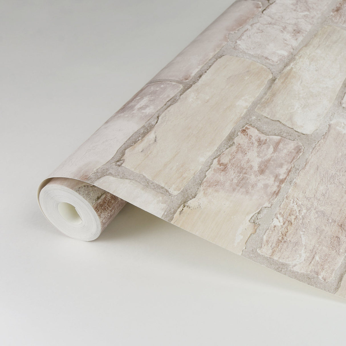 A-Street Prints AST4076 Limewashed Weathered Brick Bone Brick Wallpaper