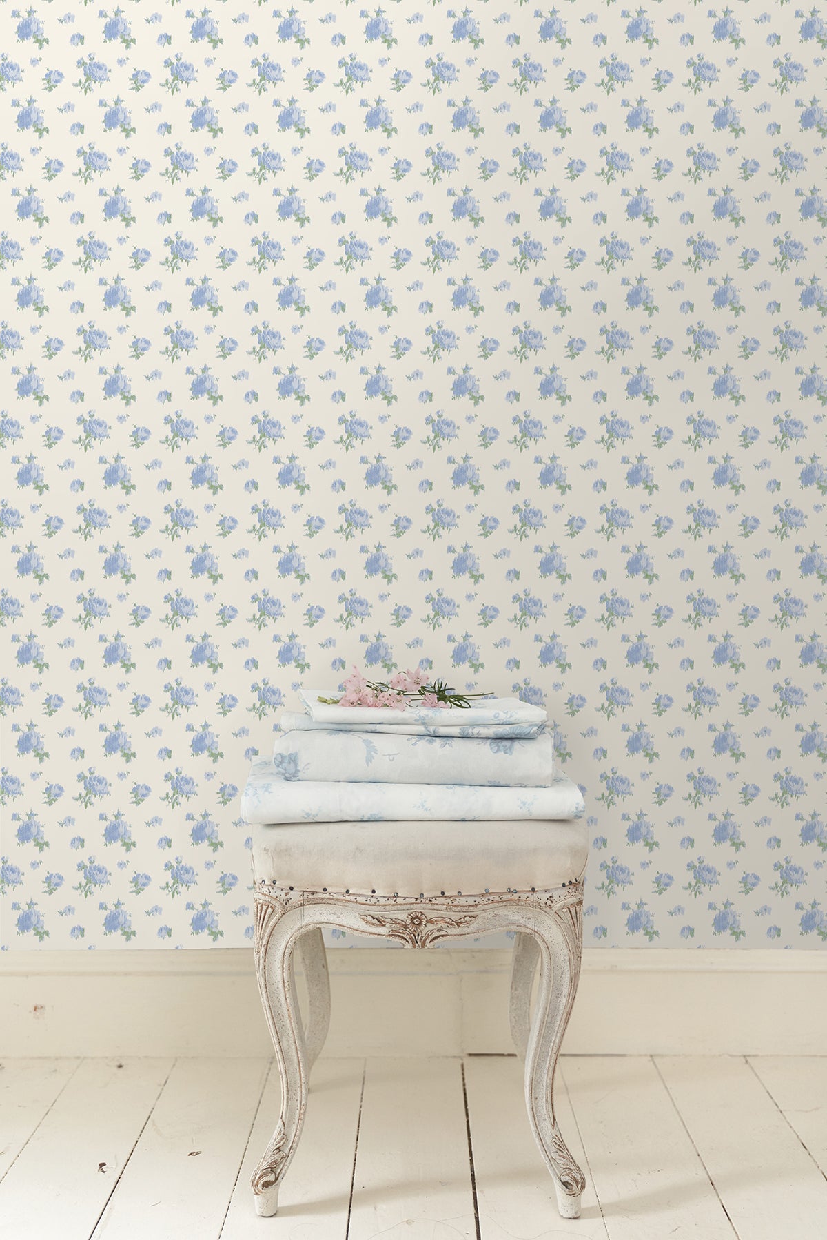 A-Street Prints AST4107 Ikat Rose Blue Small Print Wallpaper