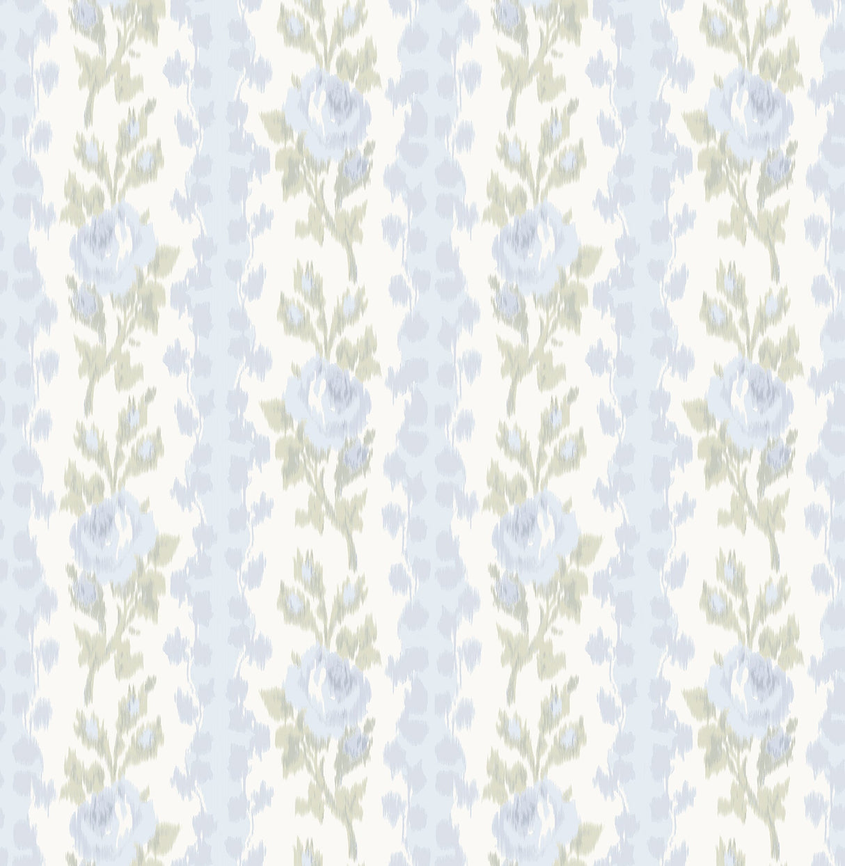 A-Street Prints AST4171 Blooming Heirloom Blue Romance Rose Stripe Wallpaper