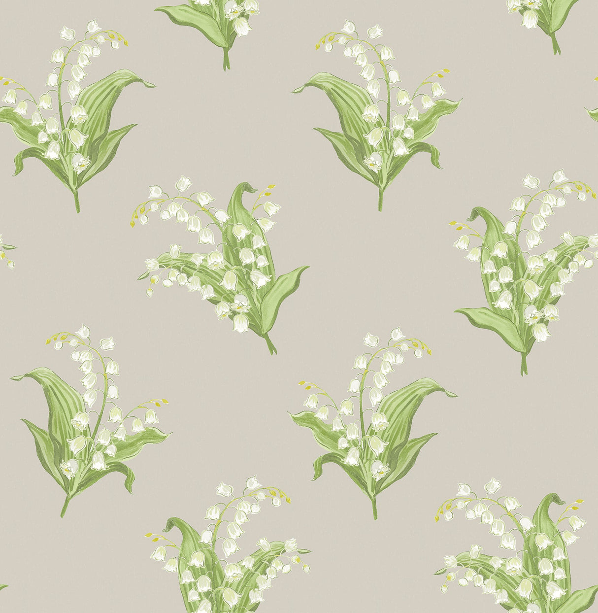 A-Street Prints AST4341 Farmington Stone Lily of the Valley Wallpaper