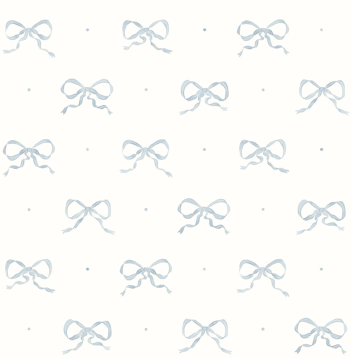 A-Street Prints AST4356 Emma Blue Heather Large Bow Wallpaper