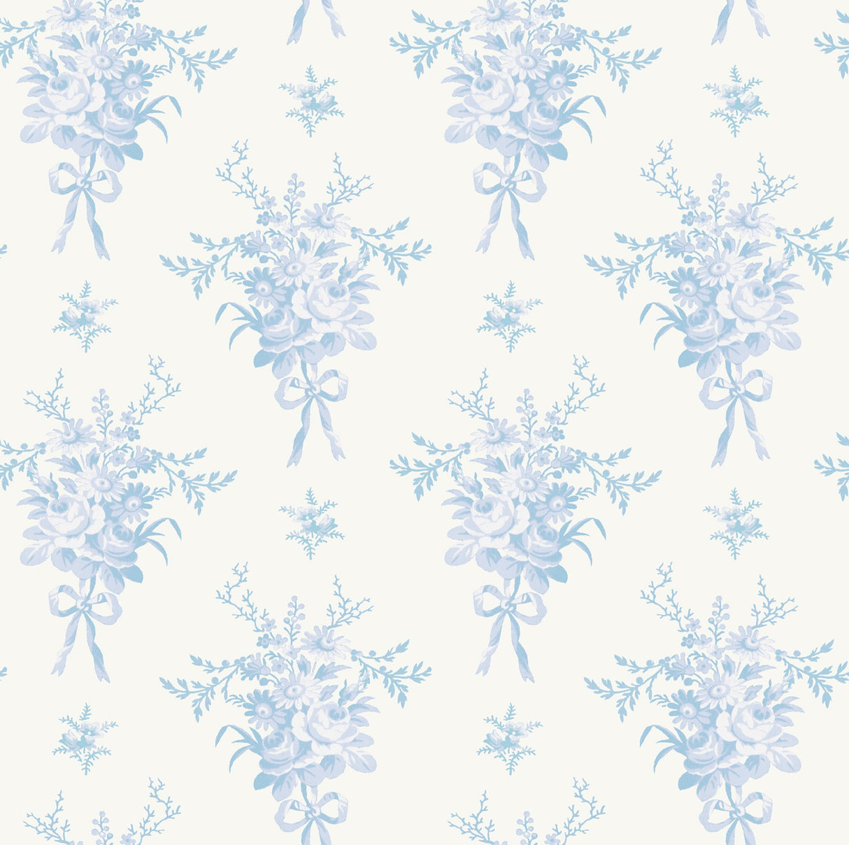 A-Street Prints AST4651 Rosie Arrangements Icey Winters Bouquet Toss Wallpaper