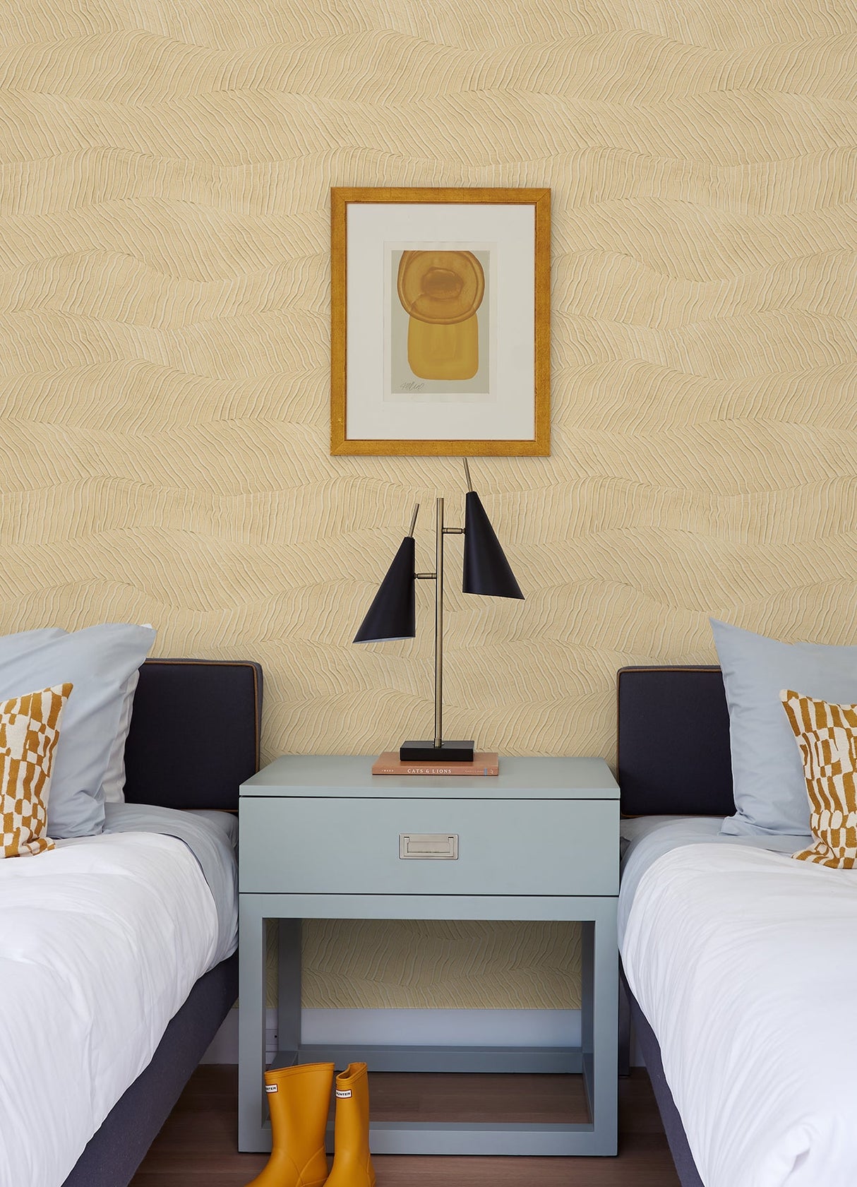 A-Street Prints AST4691 Drift Yellow Abstract Landscape Wallpaper