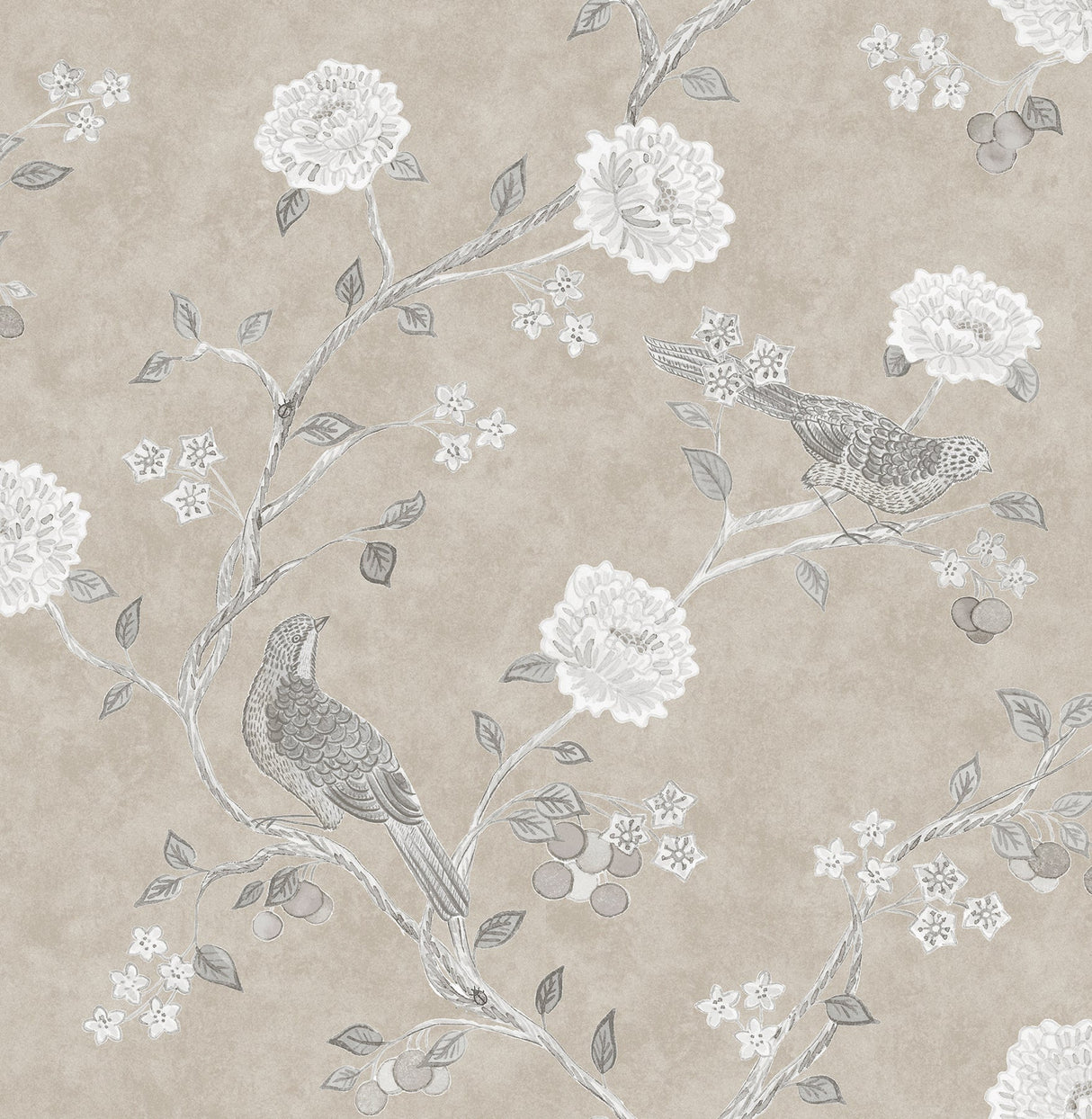 A-Street Prints AST4969 Wellesley Taupe Chinoiserie Wallpaper