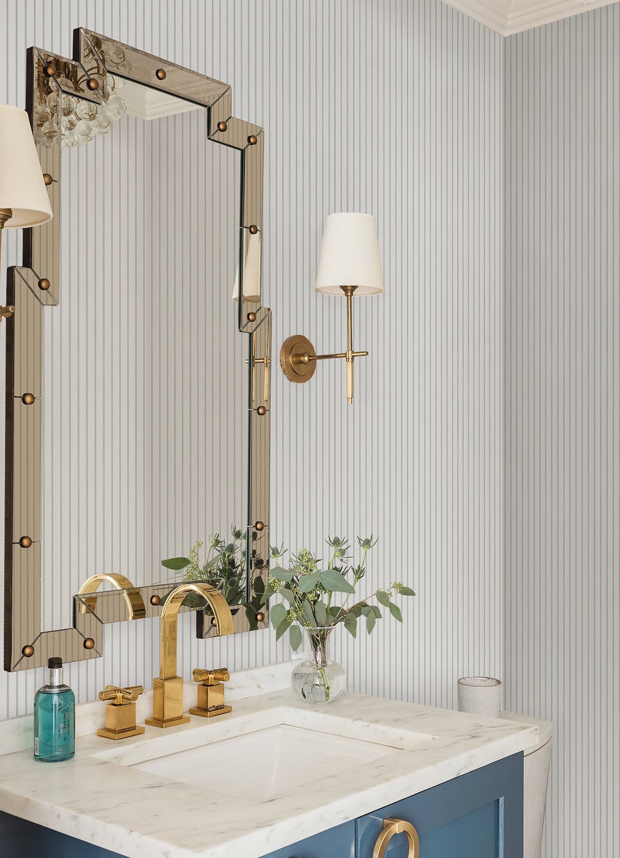 A-Street Prints AST4970 Oliver Heather Simple Stripe Wallpaper