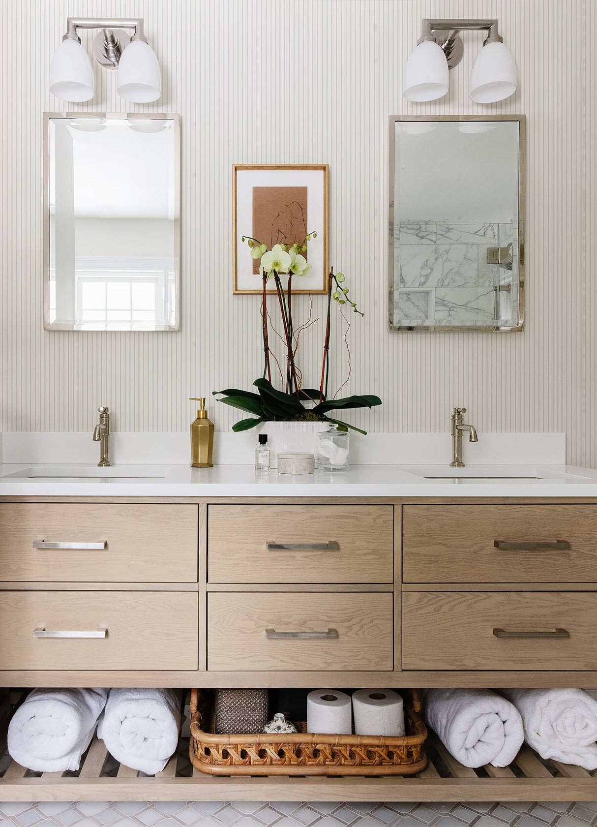 A-Street Prints AST4973 Oliver Taupe Simple Stripe Wallpaper