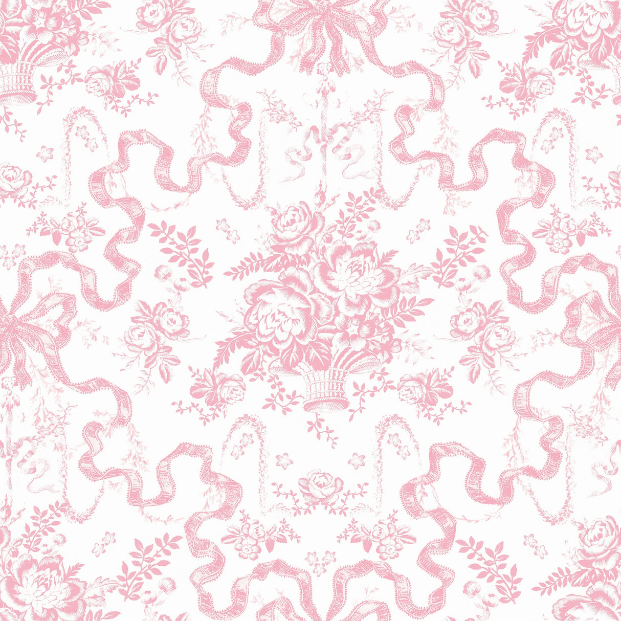 A-Street Prints AST6271 Fairytale Peony Toile Wallpaper - Eade's Wallpaper