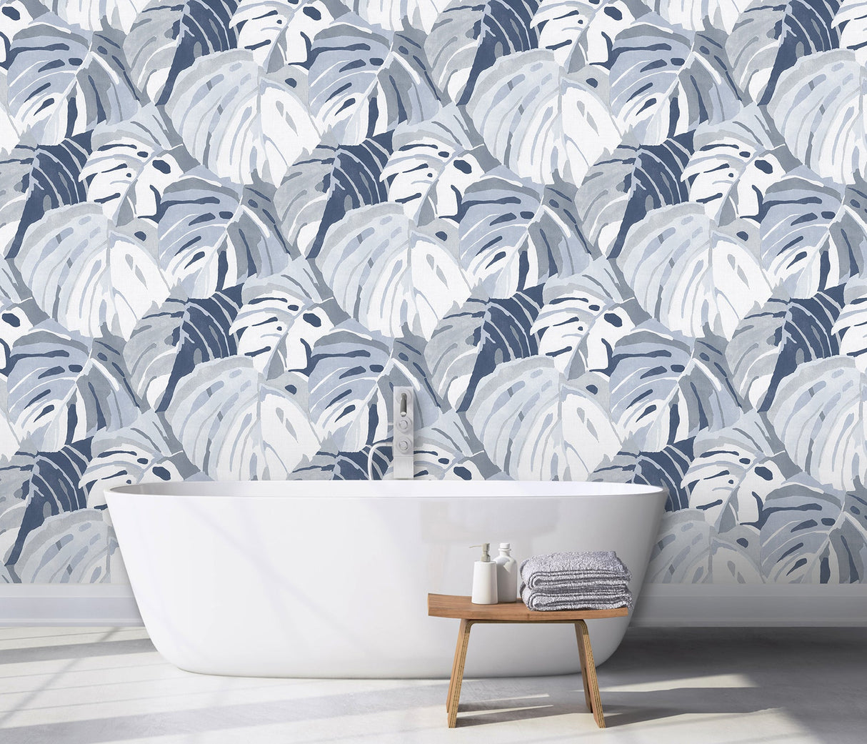 Katie Hunt x A-Street Prints ASTM3907 Castaway Ocean Blue Wall Mural