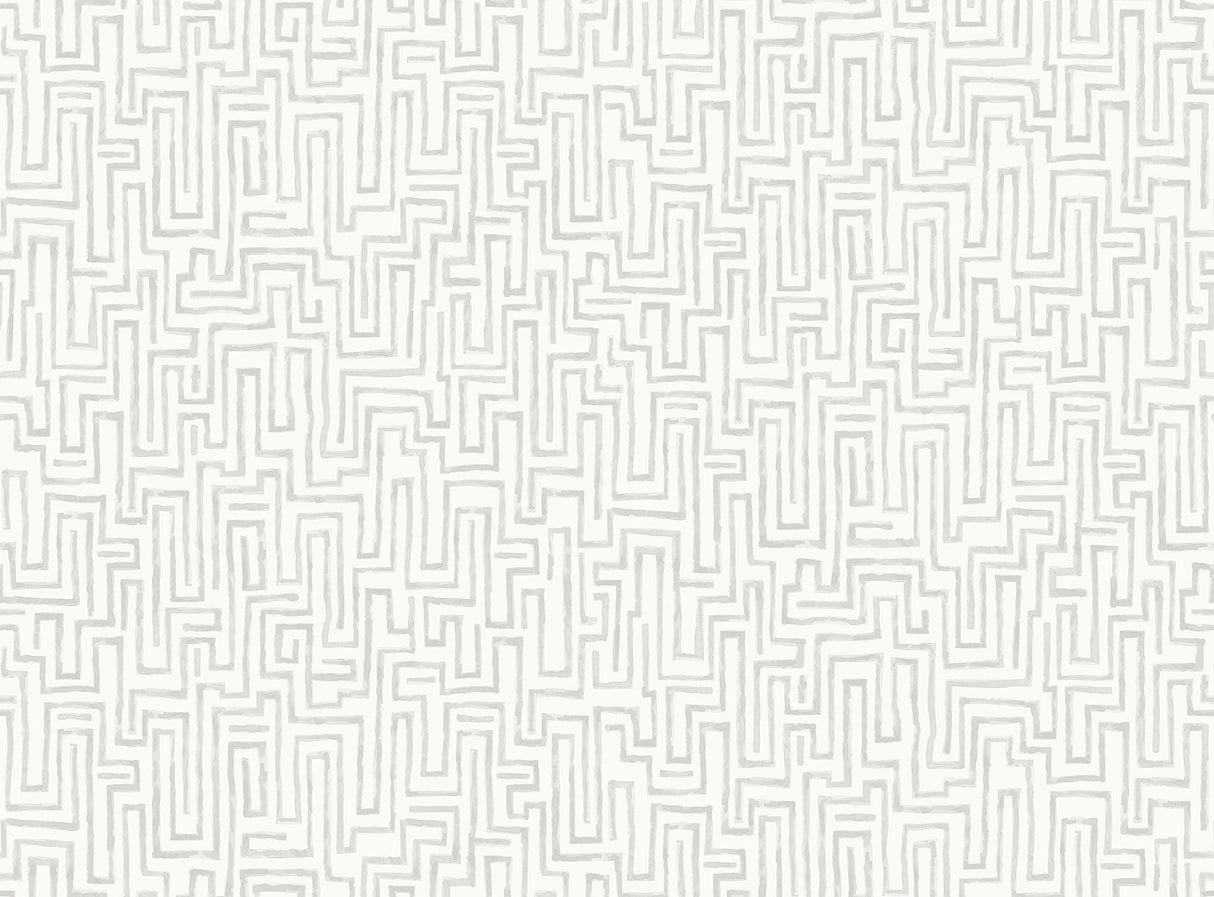 Katie Hunt x A-Street Prints ASTM3912 Maze Dove Grey Wall Mural